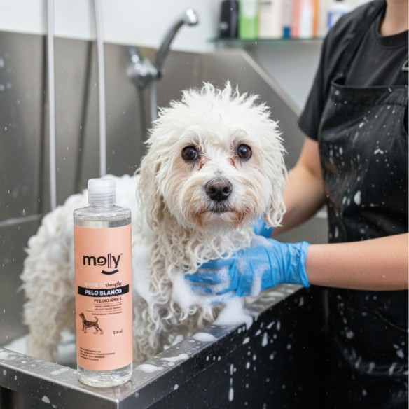 Champú Pelo Blanco 500 ml - Brillo y Volumen para Mascotas