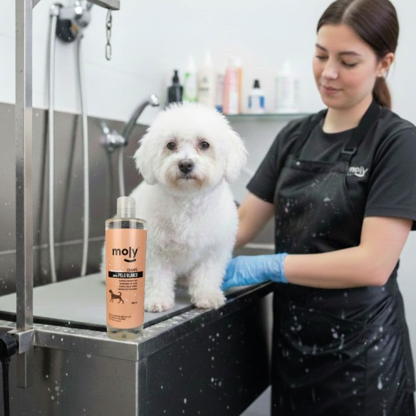 Champú Pelo Blanco 500 ml - Brillo y Volumen para Mascotas