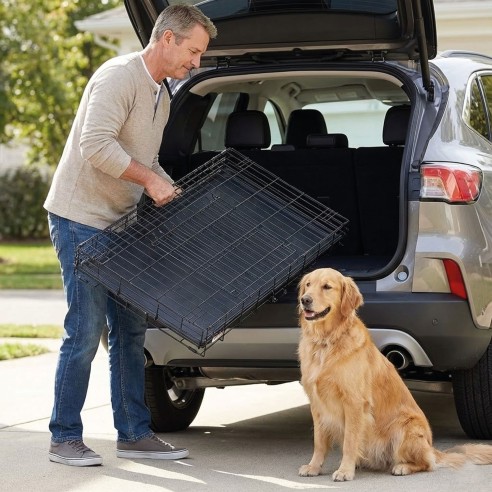 Jaula Metálica Mediana 78x48x55 cm - Comodidad y Seguridad