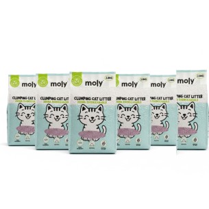 Arena para Gatos Tofu Ecológica Lavanda 2,8 kg (8,4 L) | Biodegradable, Aglomerante y Natural 2