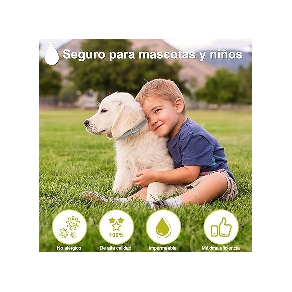 Collar Antiparasitario Moly para Perros y Gatos Medianos y Grandes 62,5 cm | Pack 2 Unidades | Protección Natural 8 Meses