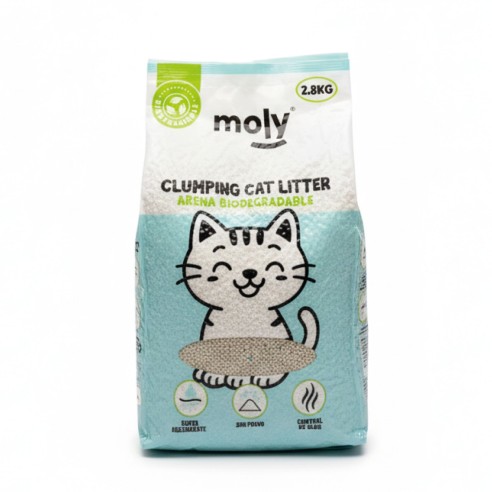 Arena para Gatos Bentonita Carbón Activo 5kg - Sin Olores