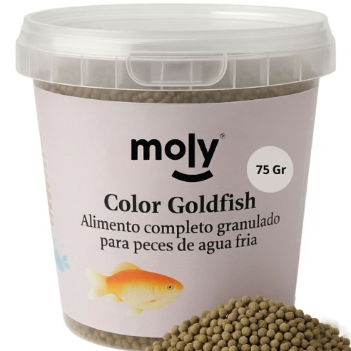 Moly Goldfish Color 75g: Alimentación para peces vibrantes