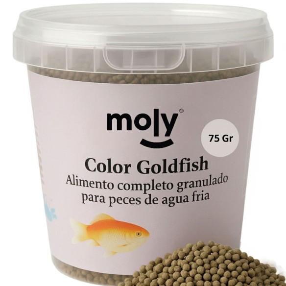Moly Goldfish Color 75g: Alimentación para peces vibrantes