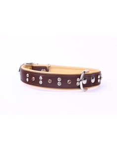 Collar Piel Luxury con Cristales - Elegancia para tu Mascota 2