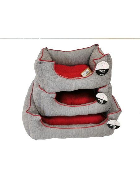 CUNA RECT. CHENILLA GRIS T-3 75*63*24