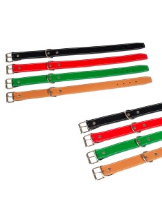 Collar de Cuero Doble 65x4 cm para Mascotas Elegante y Resistente 2