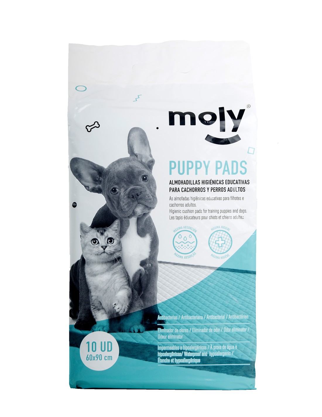 Empapadores desechables para perros Moly Puppy Pads