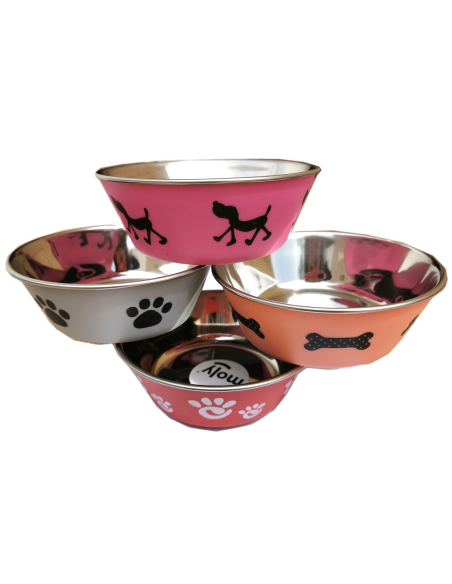 COMEDERO NEW DESING ACERO DRAW SILUETA ANTIDES. 14,5 CM 0,50