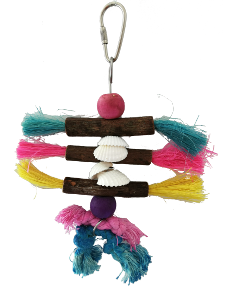 JUGUETE INTERACTIVO TRONQUITOS/FIBRAS/CONCHAS 18x7,5 CM