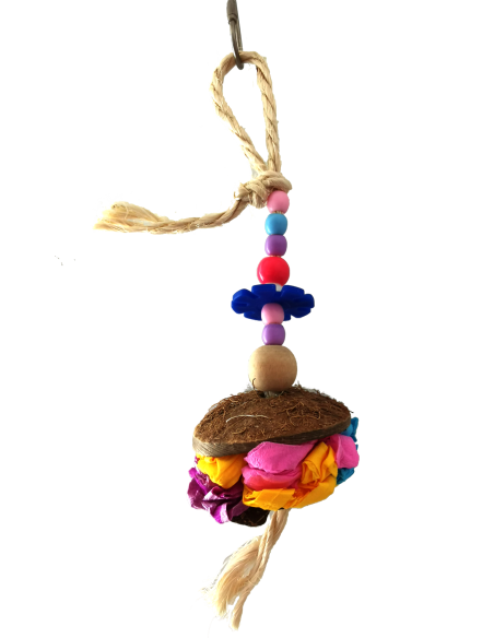 JUGUETE INTERACTIVO COLORES CUERDA/PAPEL/COCO 7,5x - 