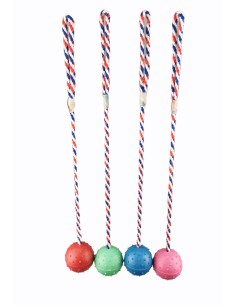 Pelota de Caucho 6cm con Ramal de Nylon para Mascotas 2