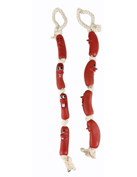 JUGUETE VINILO RISTRA SALCHICHA 75cm