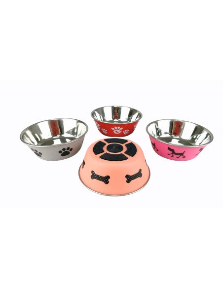 COMEDERO NEW DESING ACERO DRAW SILUETA ANTIDES. 14,5 CM 0,50