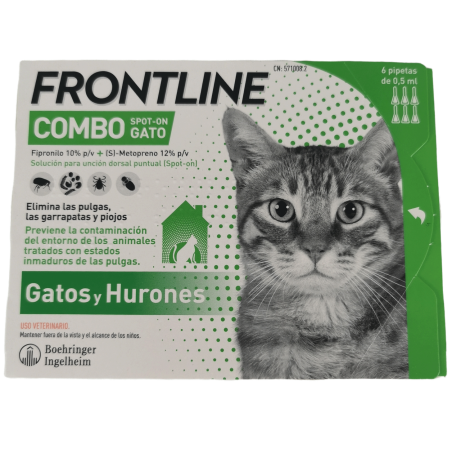 FRONTLINE COMBO SPOT ON ANTIPARASITARIO PARA GATOS 6 PIPETAS - 