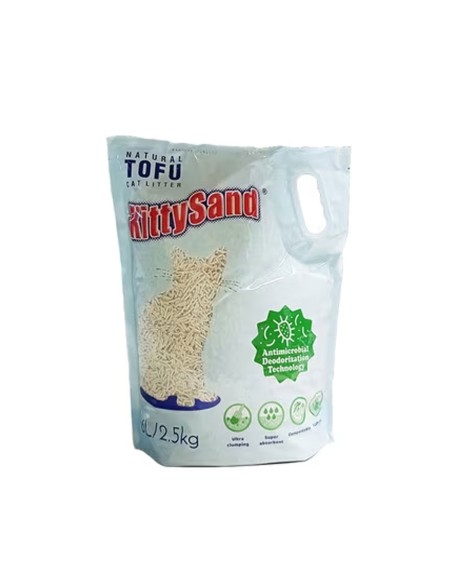 ARENA PARA GATOS DE TOFU 2.5 KG 6 LITROS - 