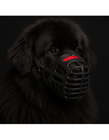 Bozal cesta cuero para perros con hocico ancho Moly máxima calidad - 