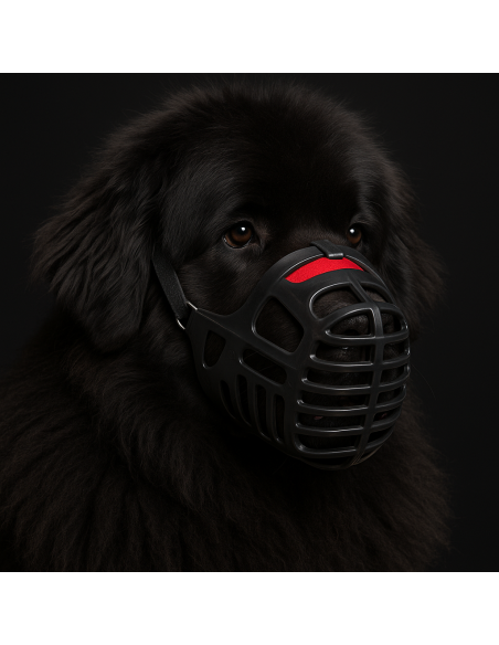 Bozal cesta cuero para perros con hocico ancho Moly máxima calidad - 