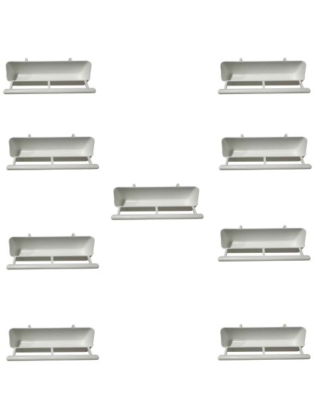 COMEDERO GANCHO PLÁSTICO 18X4X3 H 10 UNIDADES - 