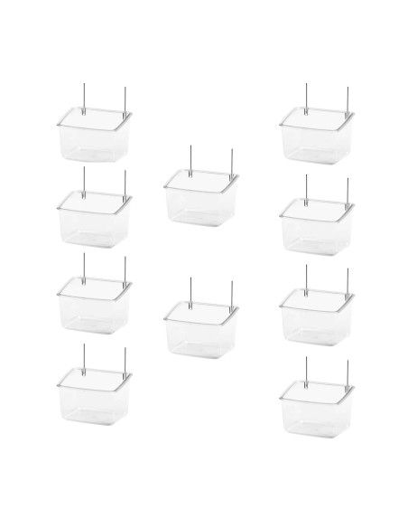 COMEDERO PAPAGAYO CON ALAMBRES 9X7X6.5H 10 UNIDADES - 