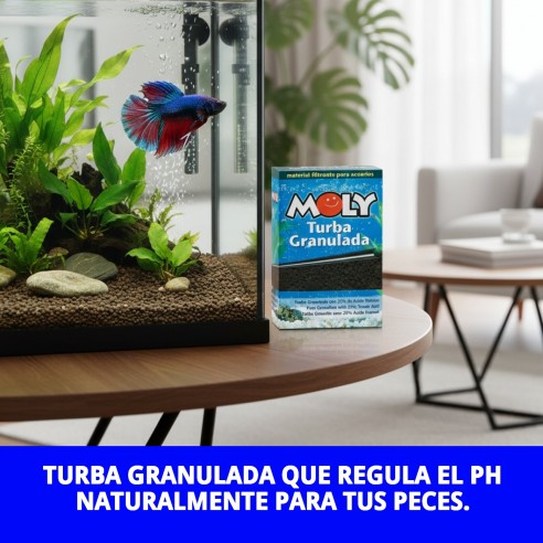 Moly Turba Granulada 325g para Acuarios y Filtración