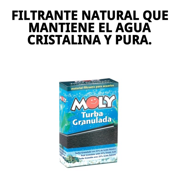 Moly Turba Granulada 325g para Acuarios y Filtración