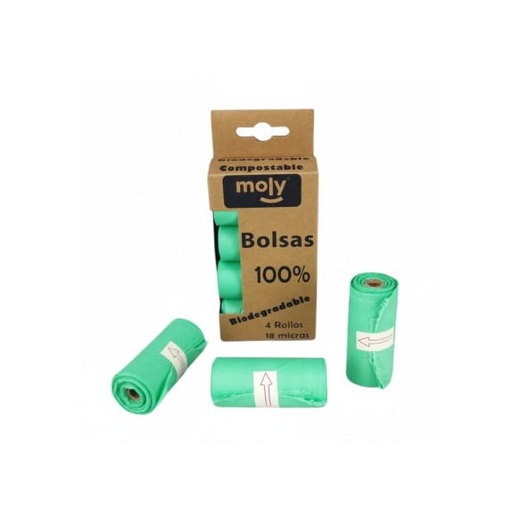 Bolsitas Compostables 100% | Pack 4 Rollos Ecológicos