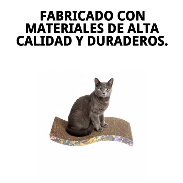 Rascador Ondulado para Gatos 53x20,5 cm - Comodidad y Juego