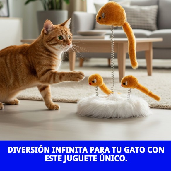 Juguete Ratón con Muelle para Diversión Familiar de Mascotas