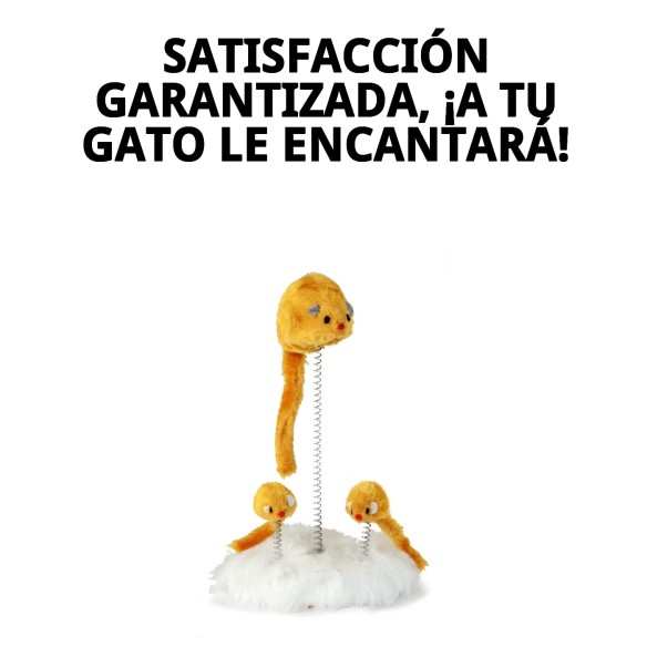 Juguete Ratón con Muelle para Diversión Familiar de Mascotas