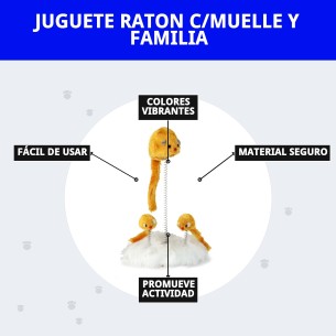 Juguete Ratón con Muelle para Diversión Familiar de Mascotas 2