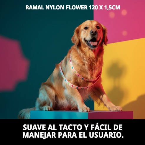 Ramal Nylon Flower 120x1.5cm: Estilo y Comodidad para tu Mascota
