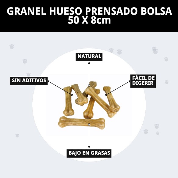 Hueso Prensado para Perros - Sabor y Salud Dental 50 cm