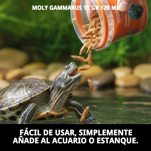 Alimento Gammarus para tortugas y peces - 15g 120ml