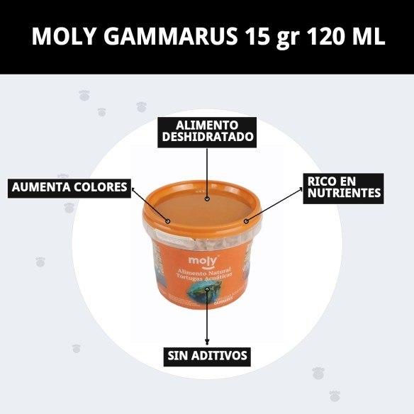 Alimento Gammarus para tortugas y peces - 15g 120ml
