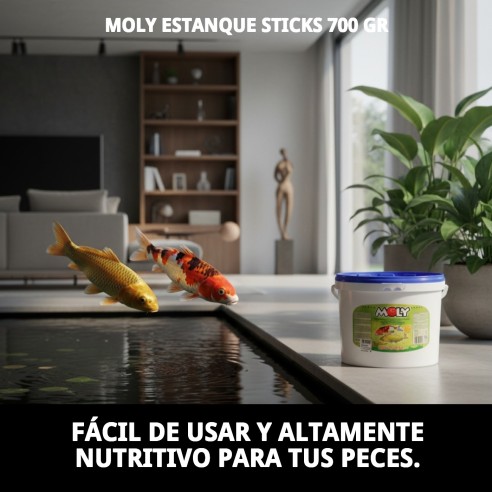 Moly Estanque Sticks 700g: Alimentación Ideal para Peces