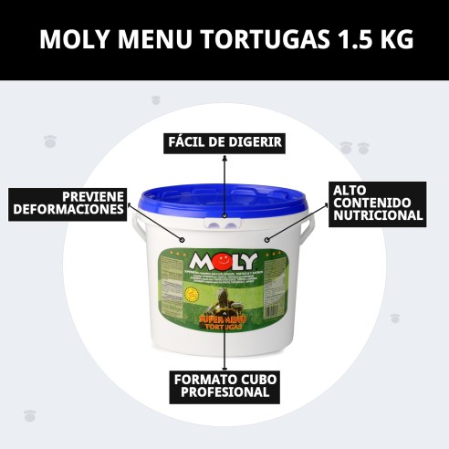 Moly Menú Tortugas 1.5 kg: Alimentación Ideal para Galápagos