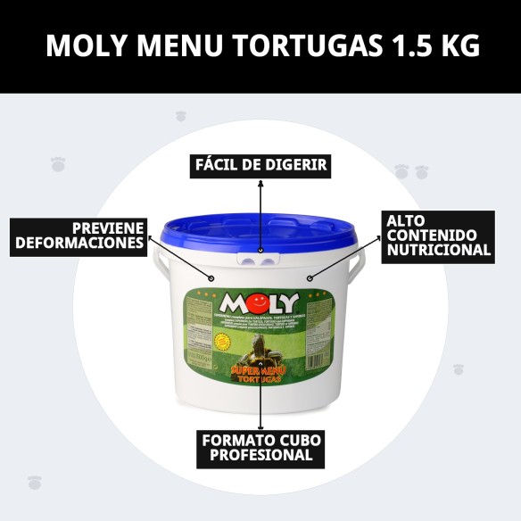 Moly Menú Tortugas 1.5 kg: Alimentación Ideal para Galápagos