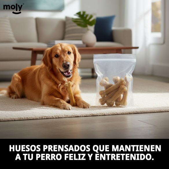 Huesos Prensados para Mascotas - Bolsa de 10 Unidades