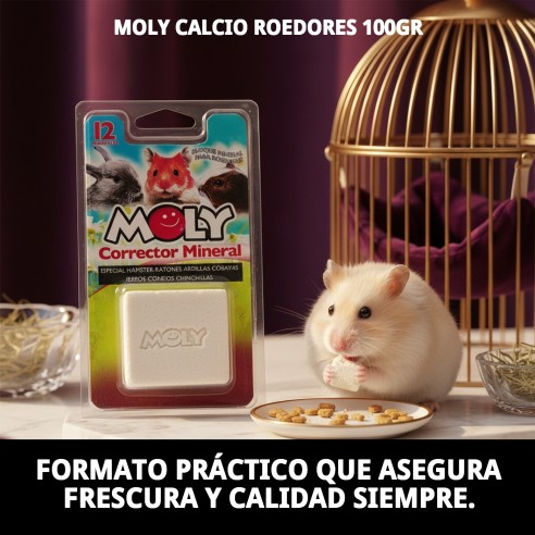 Moly Calcio para Roedores 100g - Suplemento Esencial