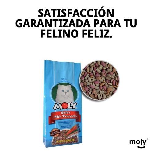 Pienso Moly Gatos Pescado 1,5kg - Omega 3 y Oligoelementos