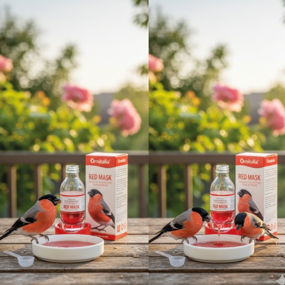 Ornitalia Red Mask 100 g – Realce Natural del Color en Jilgueros, Pardillos, Verderones y Aves Silvestres