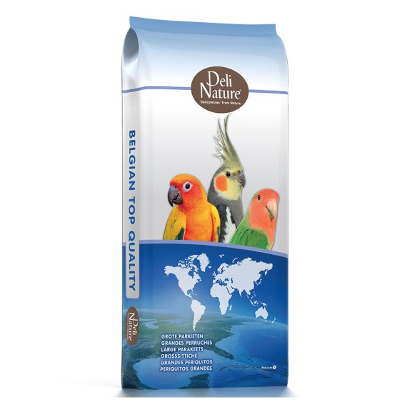 Grandes Perruches Sans Tournesols Deli Nature 20 kg Mezcla premium sin girasol para cotorras y periquitos grandes