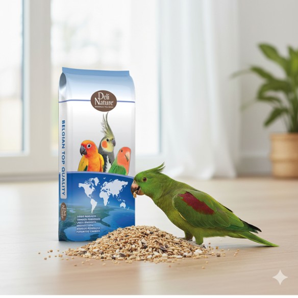 Grandes Perruches Sans Tournesols Deli Nature 20 kg Mezcla premium sin girasol para cotorras y periquitos grandes