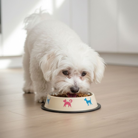 Comedero de Acero Anti-Deslizante Draw Mascot – 16 cm / 0,55 L