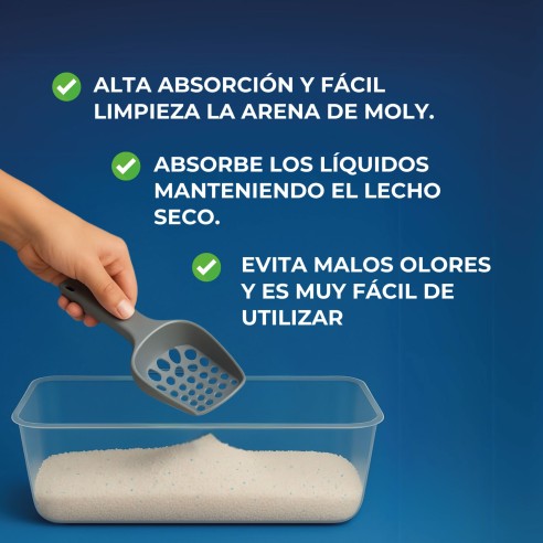 Arena de Gato Gel Silice Moly Premium 4.28L - 1.8kg