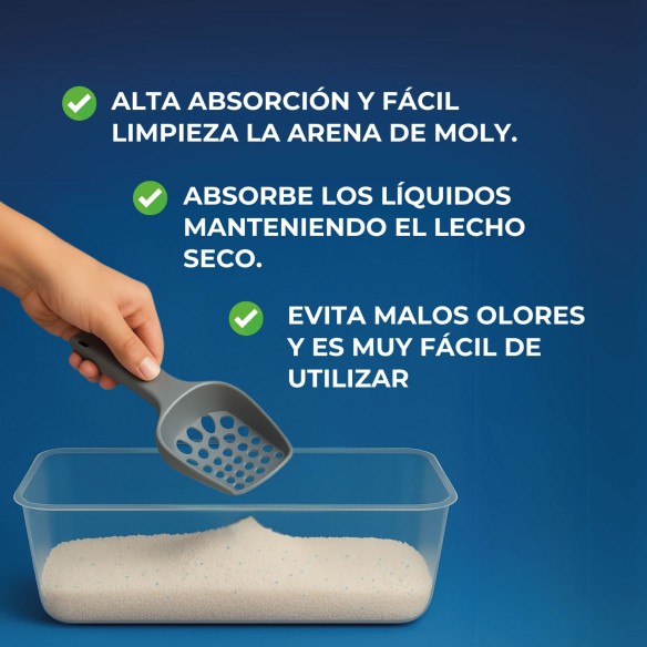 Arena de Gato Gel Silice Moly Premium 4.28L - 1.8kg