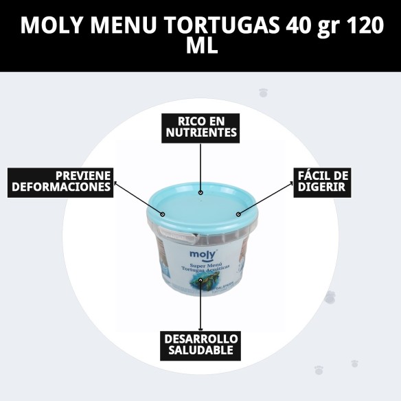 Alimento Moly Menu Tortugas 40g para salud y crecimiento óptimo