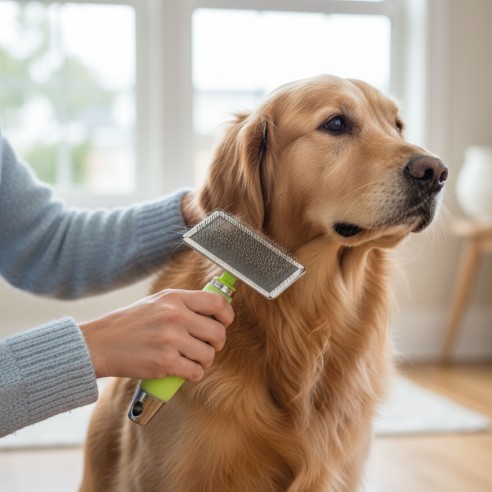 Carda Profesional Grande Silicona para Perros y Gatos