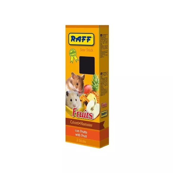 Raff Star Stick Fruit Hamster 112 g – Snack Premium con Frutas para Hámsters